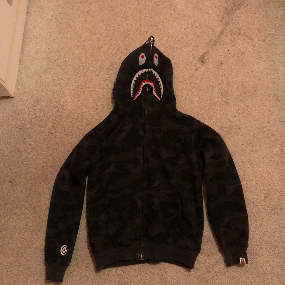 Dark grey Bape zip up Hoodie
